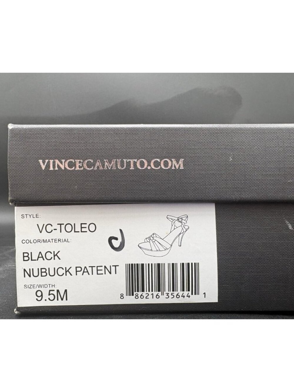 Women' Pumps High Heel Shoes Size 9.5M Vince Camuto Black Toleo Dress Sandals - Picture 3 of 16